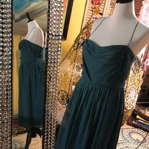 Jade silk cocktail dress